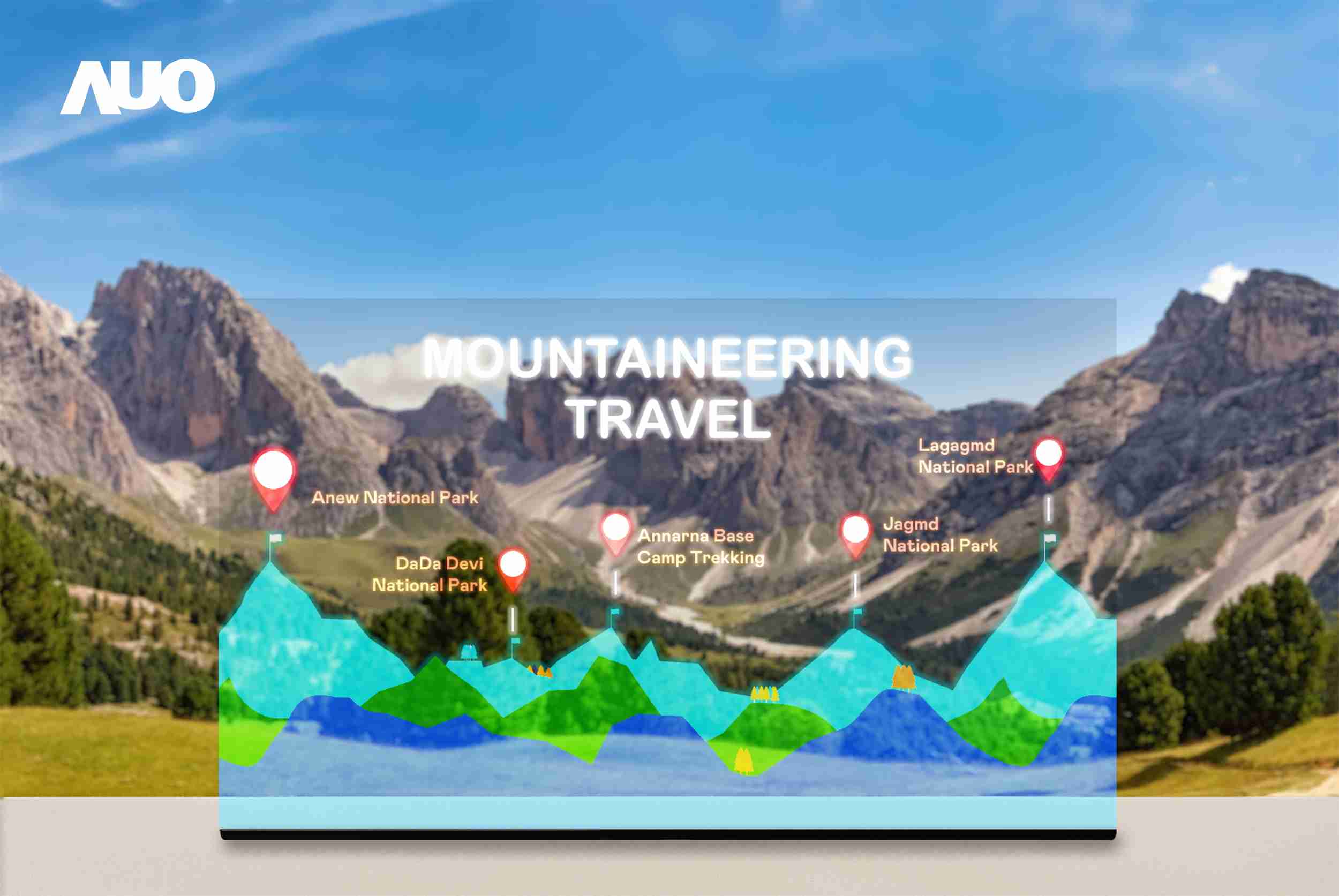 赏金国际展示全球单片尺寸最大(*)42吋透明Micro LED显示器拼接而成的〝64吋透明Micro LED显示器〞，，，具备高透明度、、、、1,000 nits高亮度、、广色域、、、采用三边无边框的无缝拼接等多重特色，，，，呈现超高清、、、细腻画质而不遮挡后方视觉，，，满足层峰需求，，，可广泛运用于零售、、、艺术展览或商业空间等场域